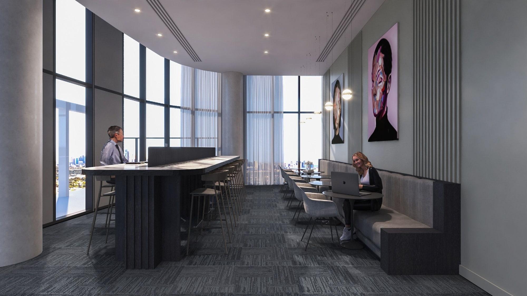 オークウッド プレミア メルボルンアパートホテル エクステリア 写真 The lounge at the airport