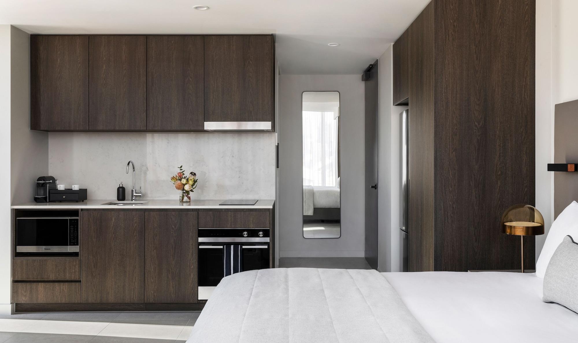 オークウッド プレミア メルボルンアパートホテル エクステリア 写真 A typical studio apartment